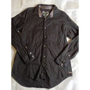 Buckle Black Label Western Shirt Mens Large Button Front Slim Fit Cowboy Rodeo